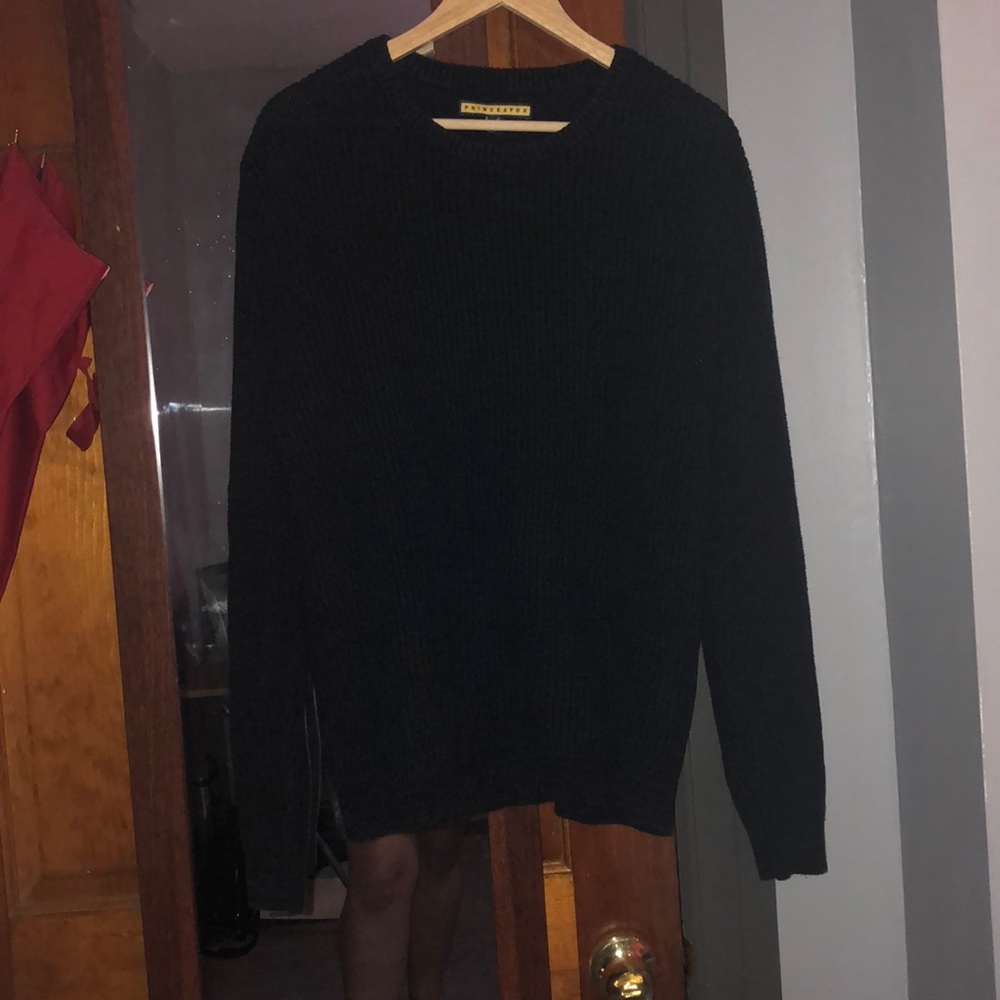 Cute knitted navy sweater